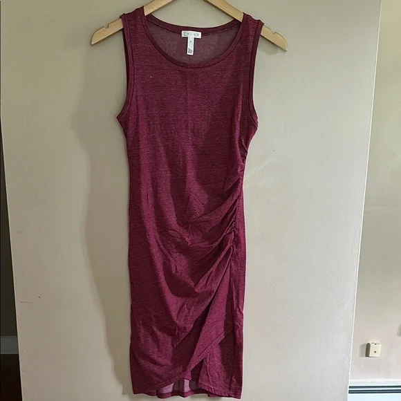 Leith | Dresses | Leith Red Ruched Bodycon Midi Dress | Poshmark